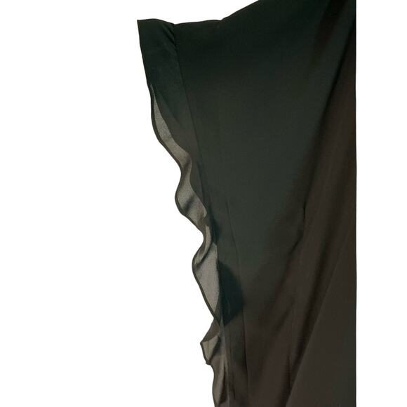 ELAINE TURNER Embroidered Tunic Kaftan Dress Black Multicolor Floral Boho Size M - Picture 5 of 5